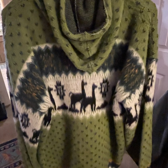 100% wool handmade in Ecuador alpaca zip up jacket - Picture 4 of 7